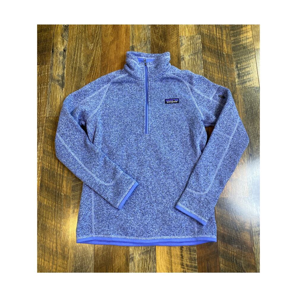 Patagonia Better Sweater 1/4 Quarter Zip Fleece Jacket Sz XS Light Violet Blue